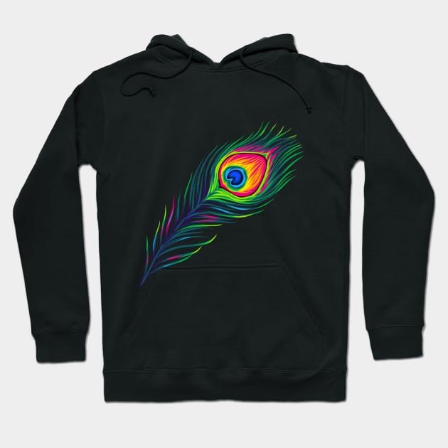 Peacock Feather Hoodie by Casual Wear Co.